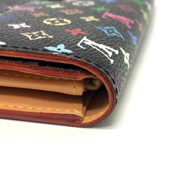 LOUIS VUITTON M93747 Portefeuille Sarah Wallet Flap Long Wallet Black/GoldHW - Picture 2 of 14